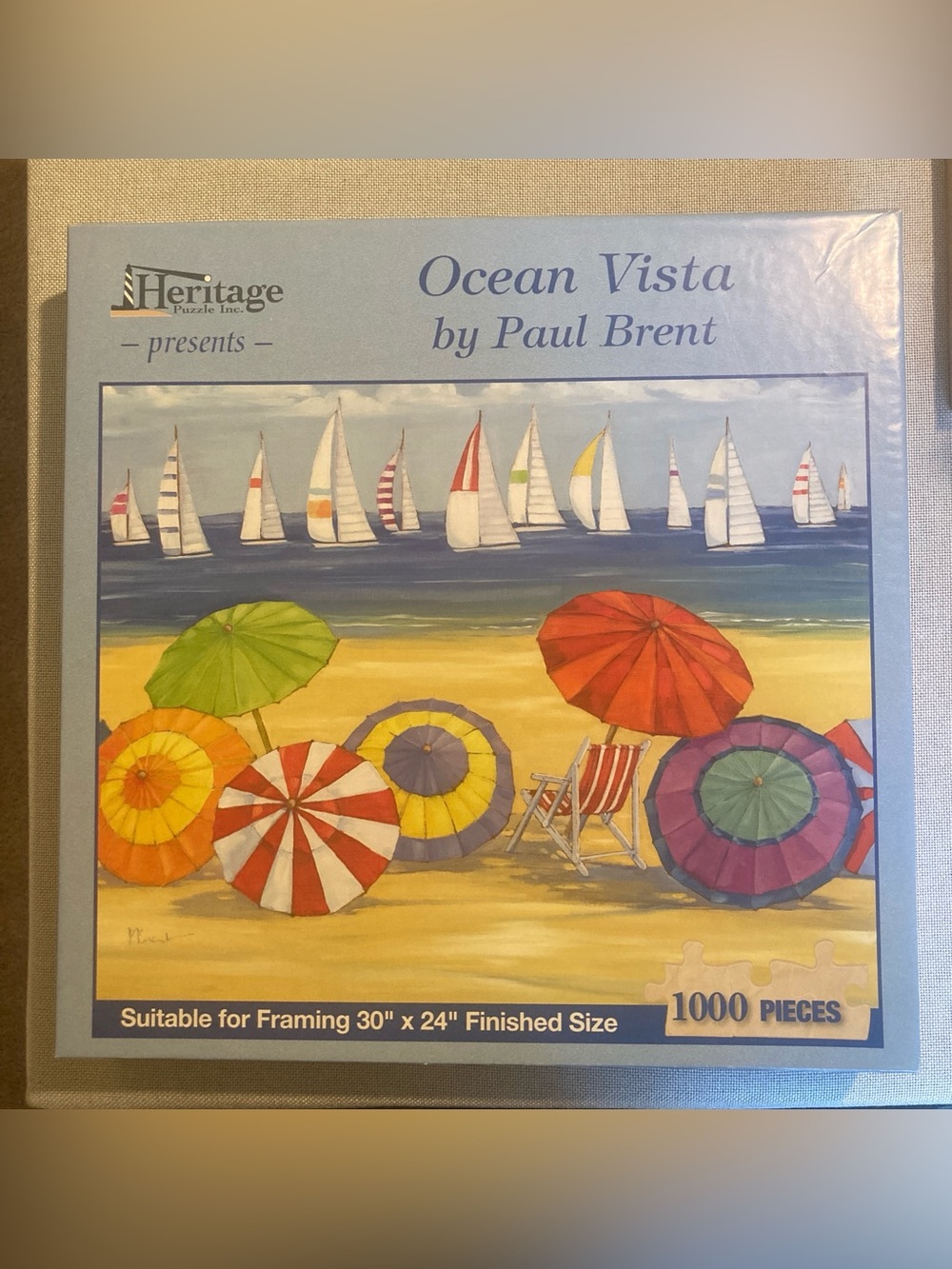Heritage Ocean Vista Puzzle - Blue, Yellow, Red, Green, Purple